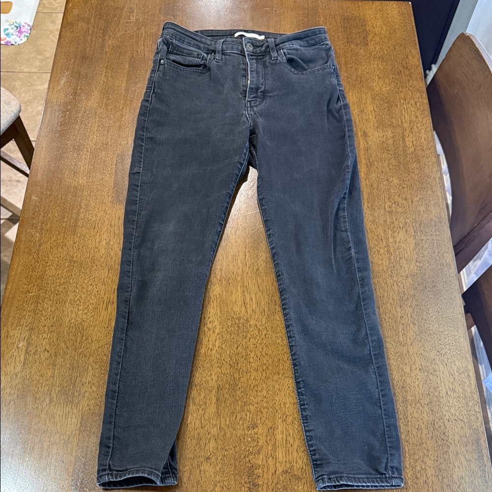 High Rise Black Denim Jeans